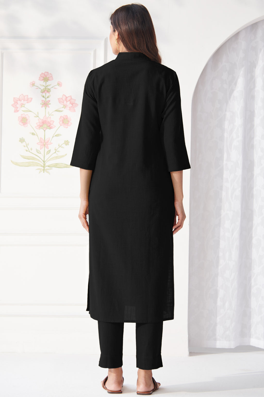 Roza Shaira Black Kurta