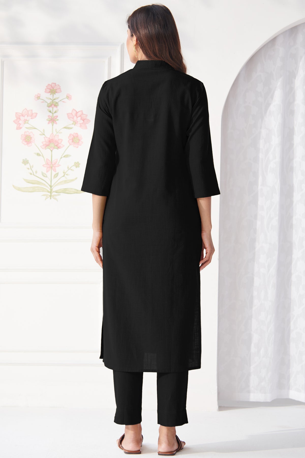 Roza Shaira Black Kurta