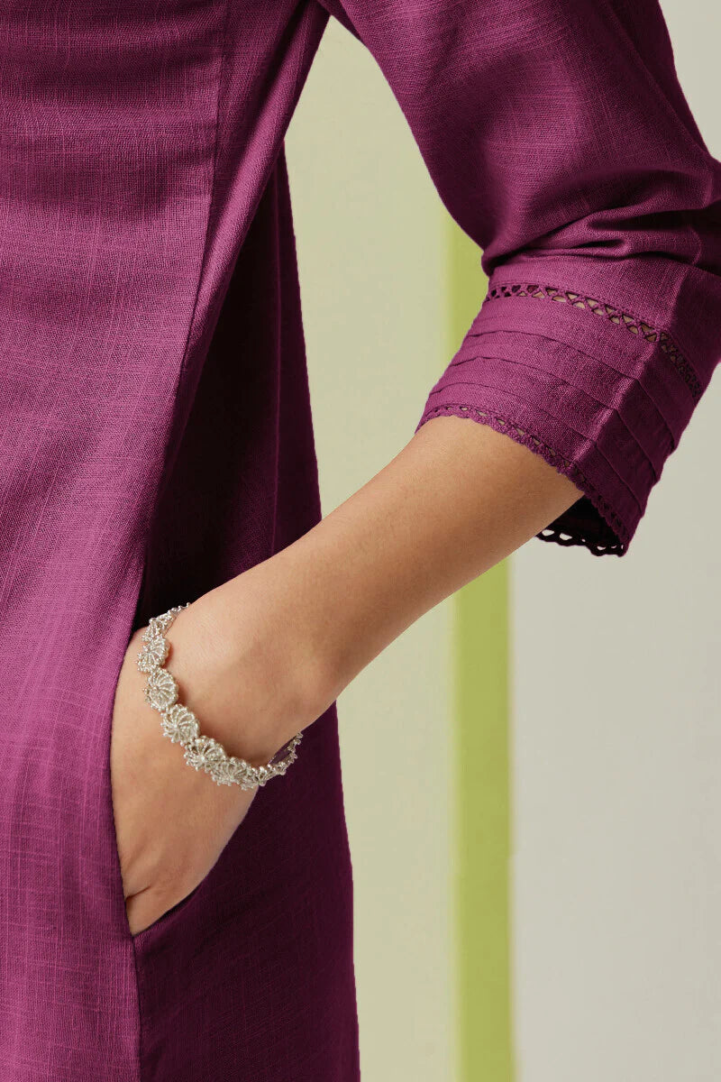 Surplus: Roza Sahira Wine Kurta