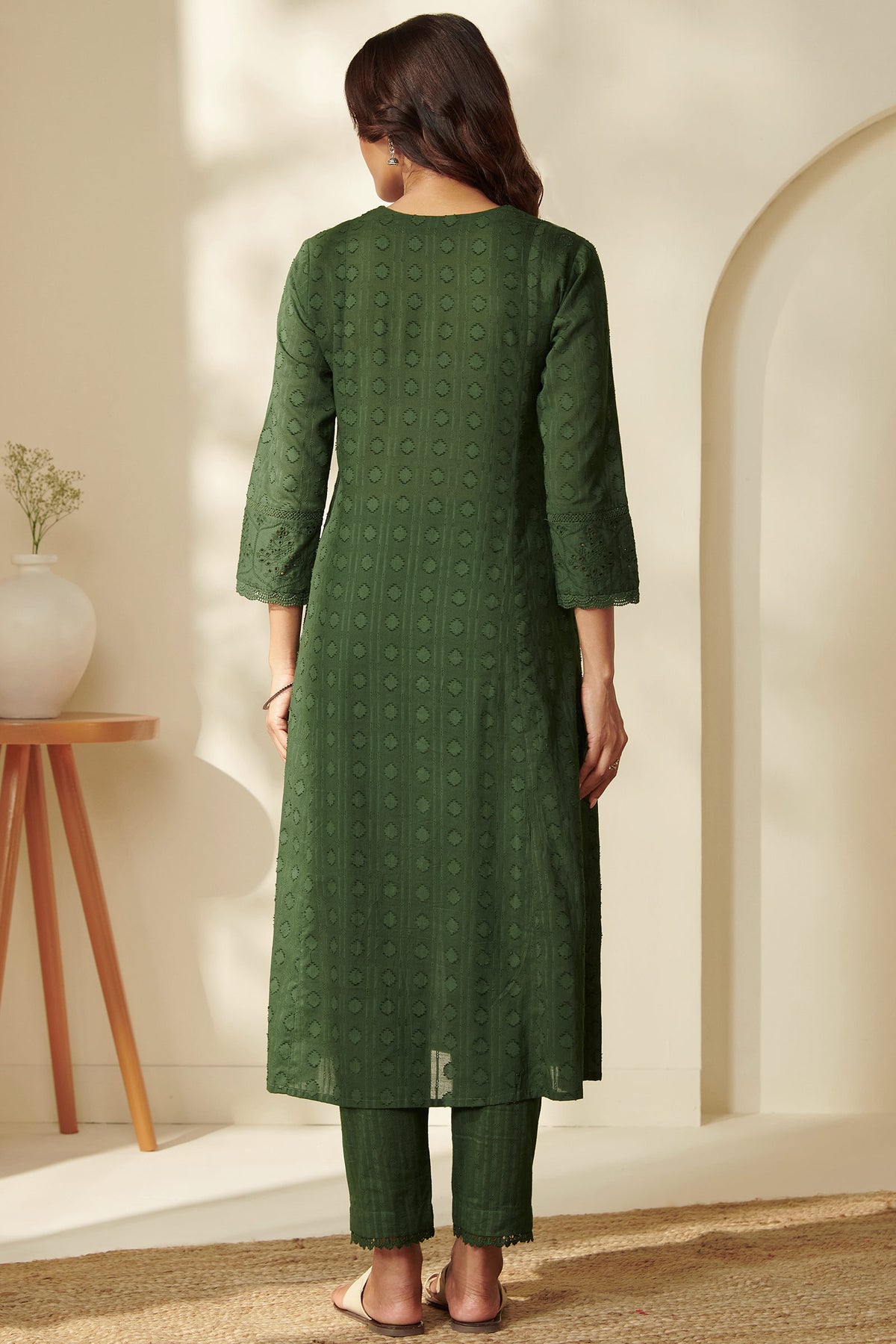 Roza Zunaira Forest Green Kurta