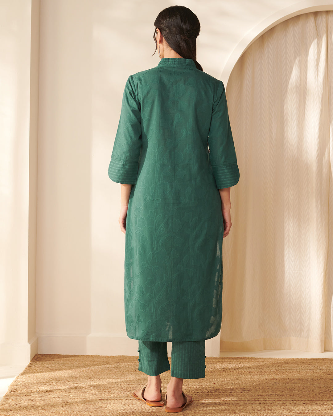 Roza Asfara Teal Green Kurta