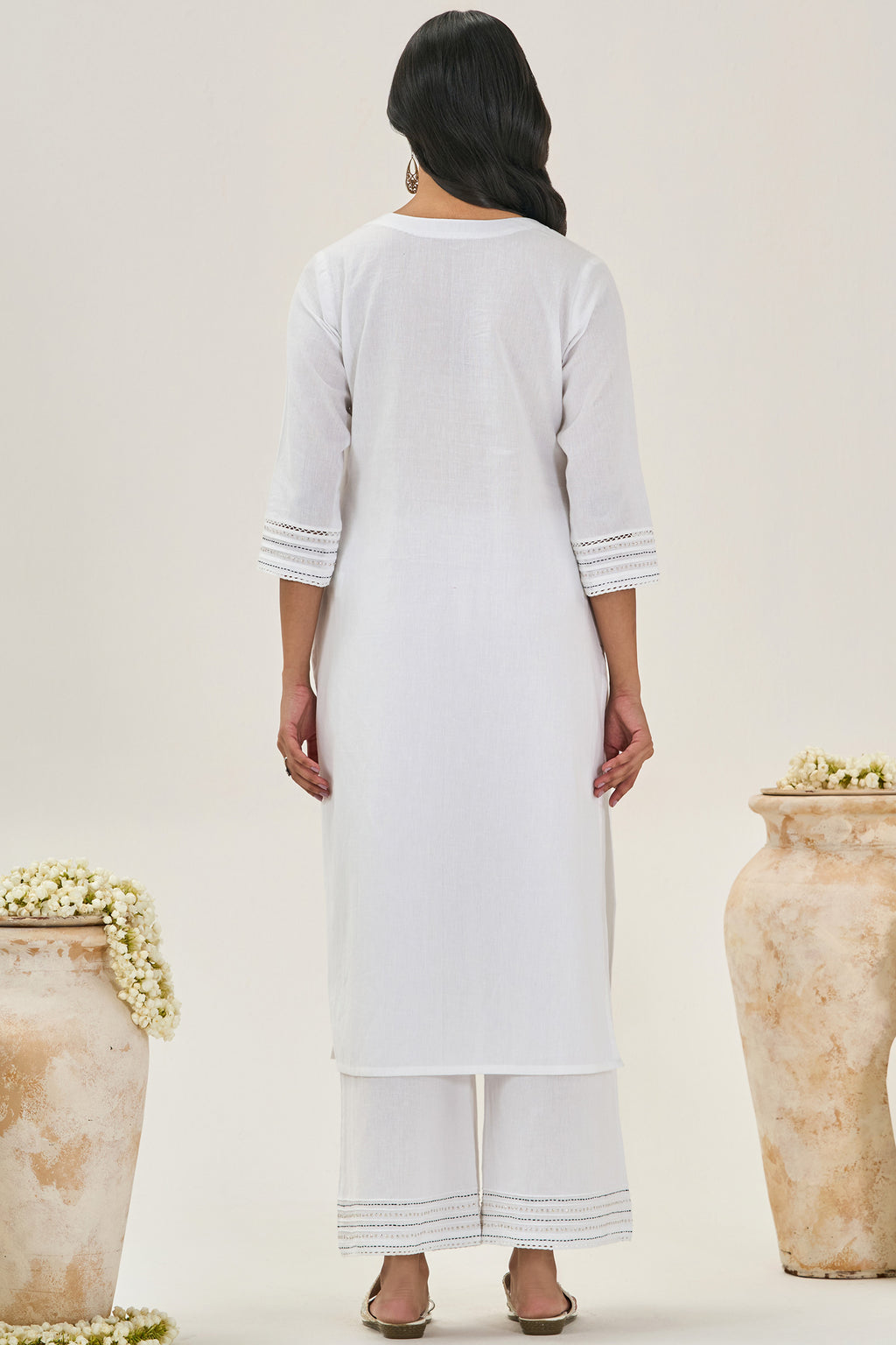 Roza Mumtaz White Kurta