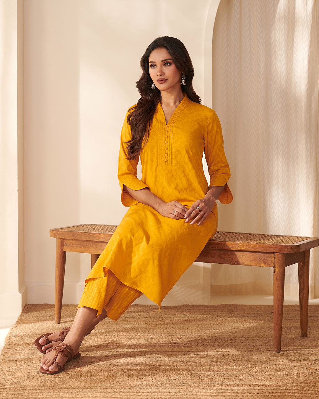 Roza Sanya Surajmukhi Yellow Kurta