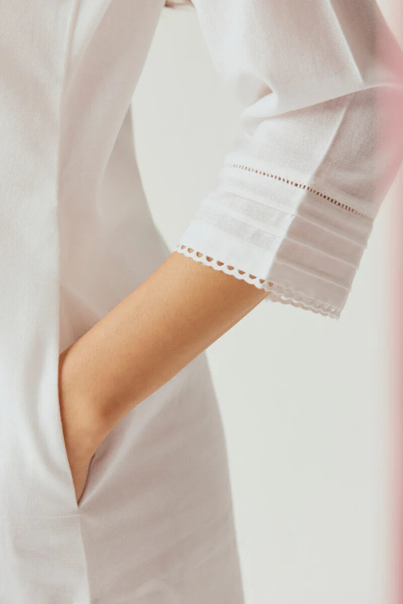 Surplus: Roza Nida White Kurta