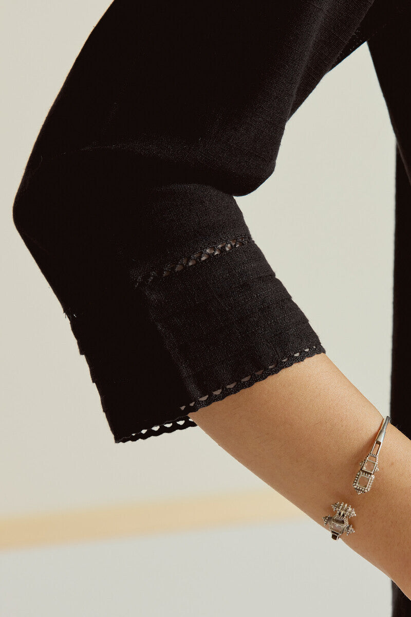 Roza Sahira Black Kurta