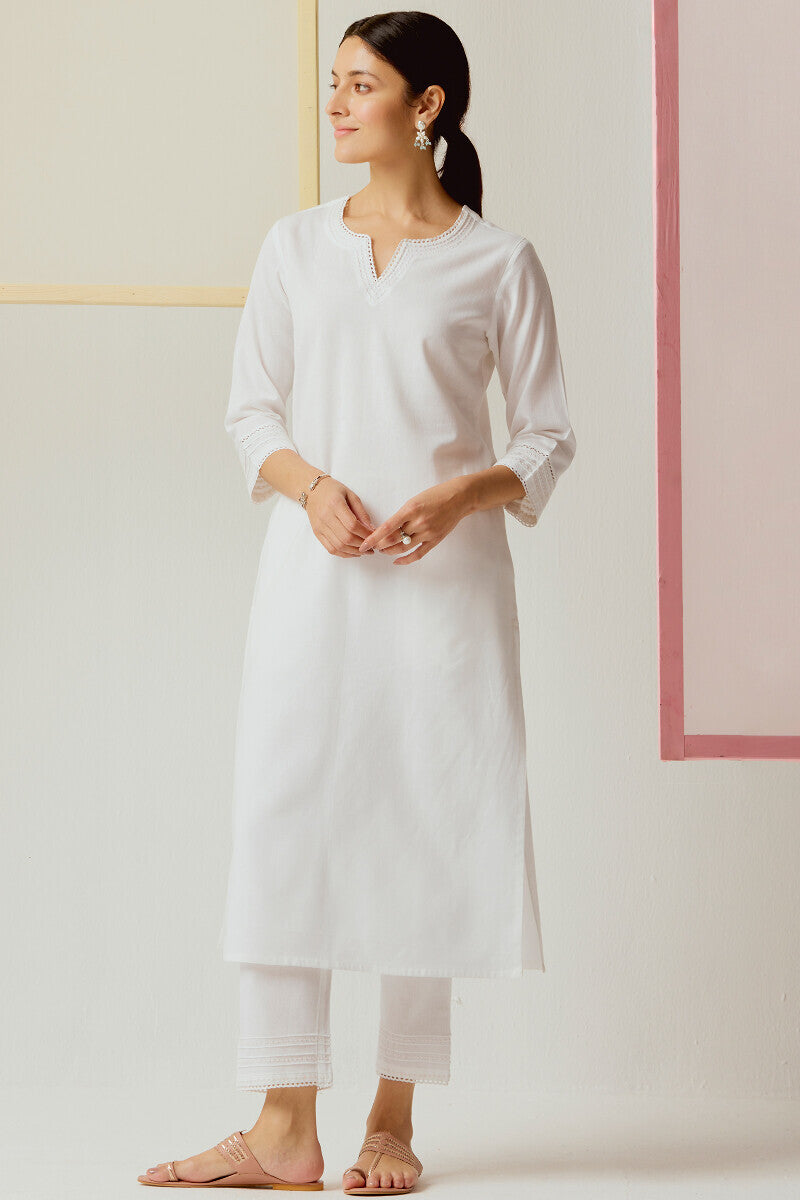 Roza Rumi White Narrow Pants