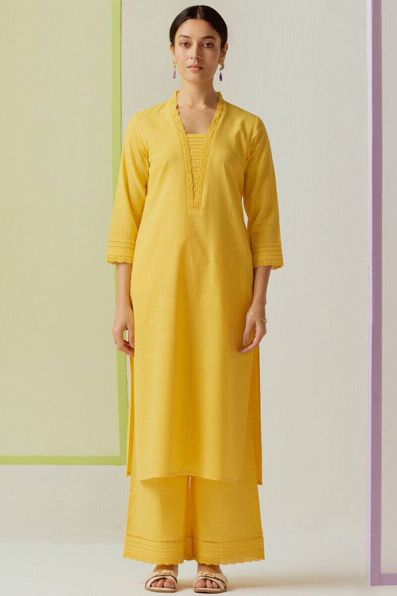 Roza Sehreen Yellow Kurta