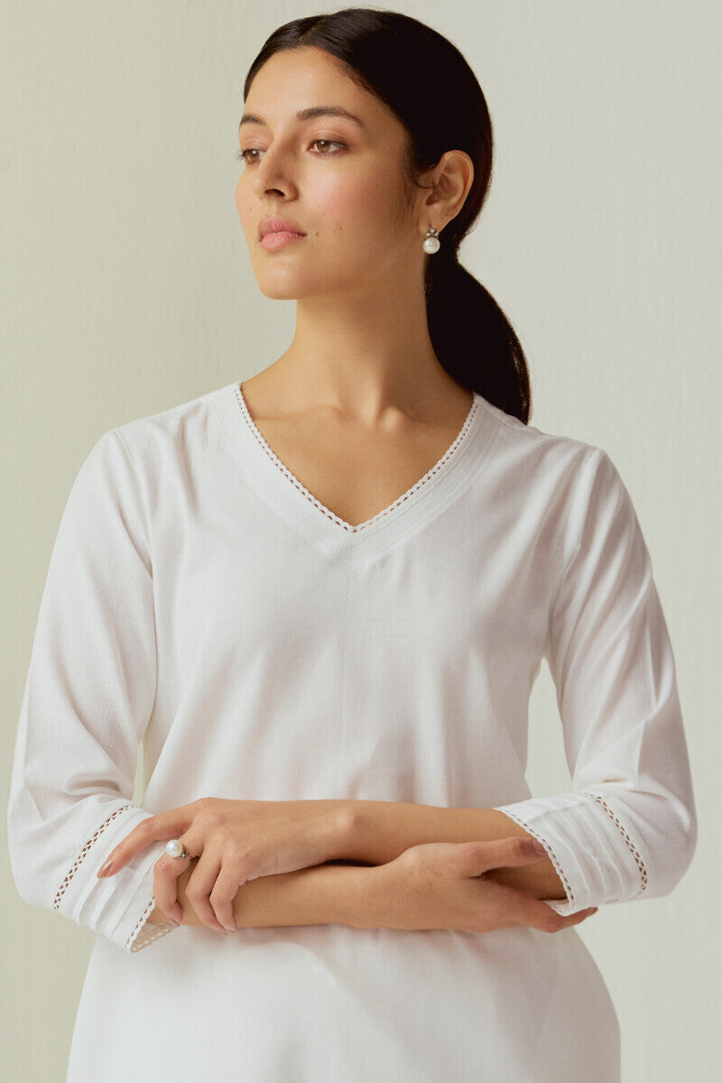 Roza Sahira White Kurta