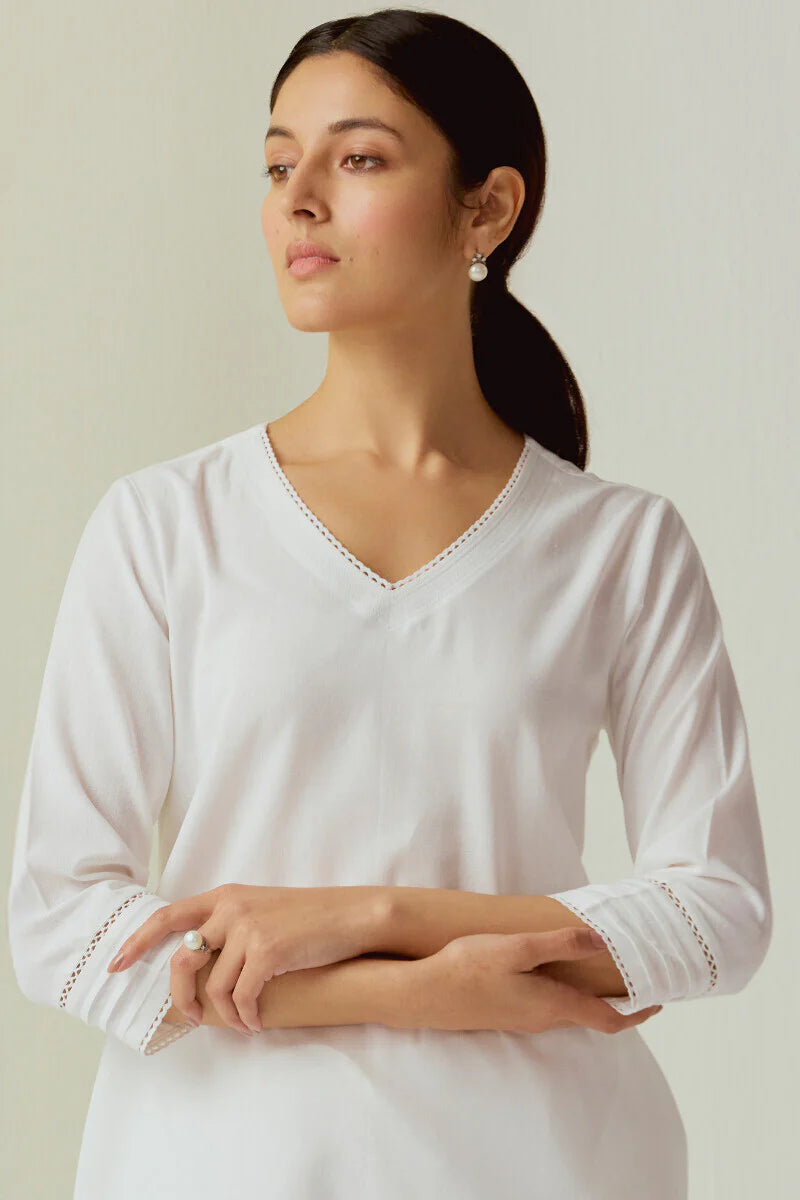 Surplus: Roza Sahira White Kurta