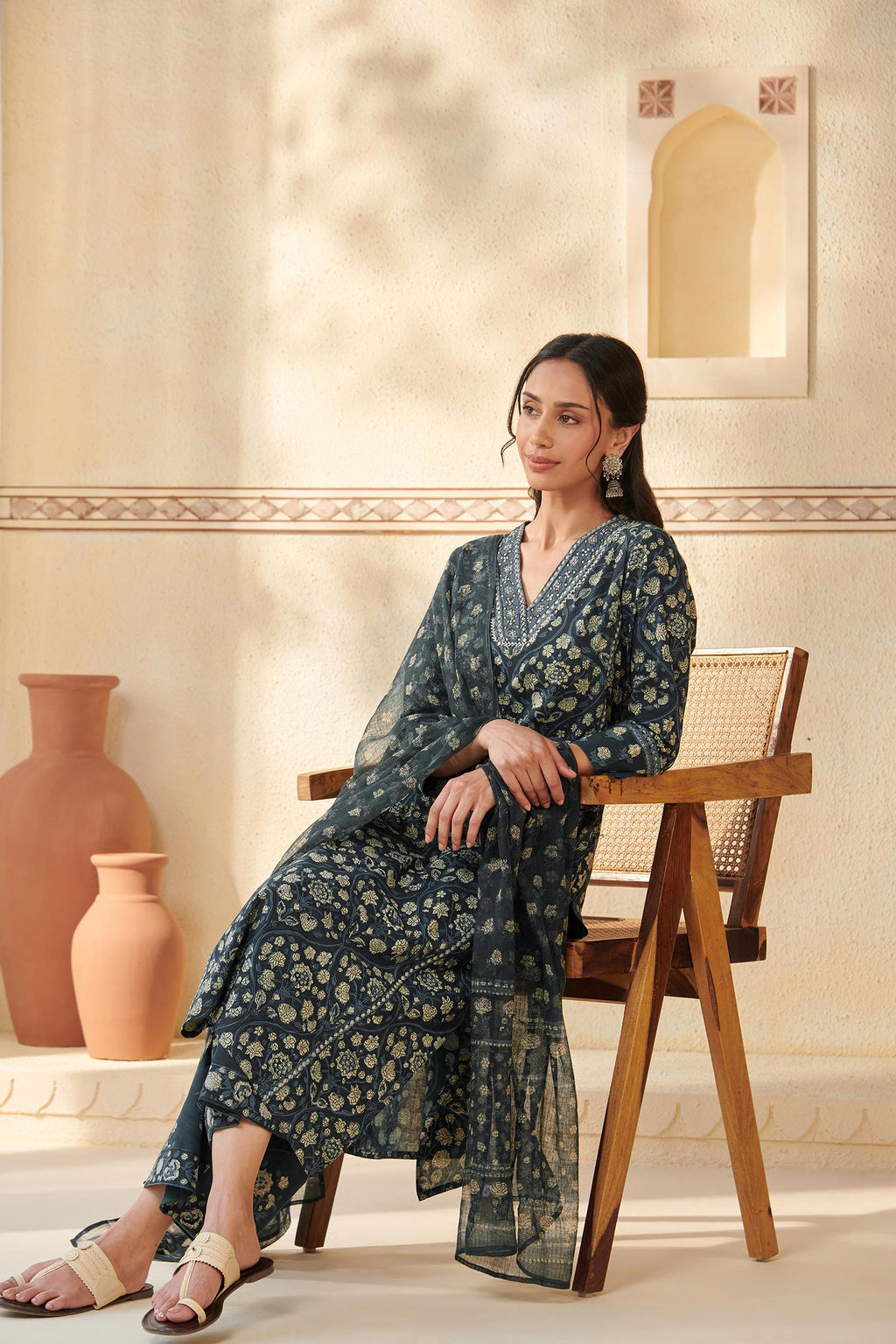Sehra Zeinab Bagru Kurta
