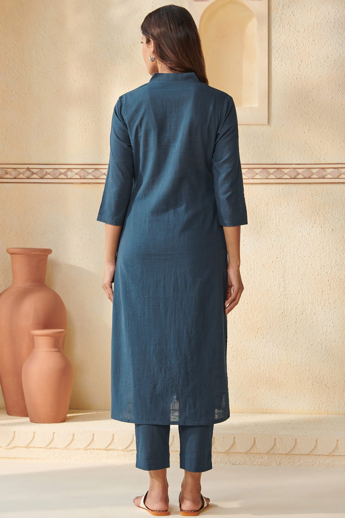 Roza Naaz Navy Blue Kurta