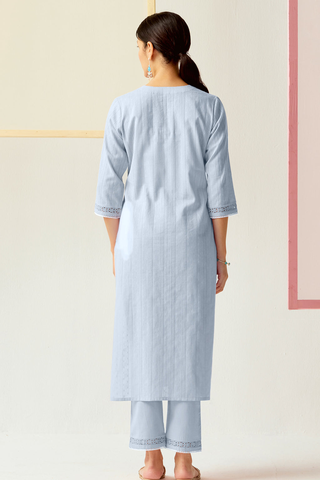 Roza Naaz Sky Blue Kurta