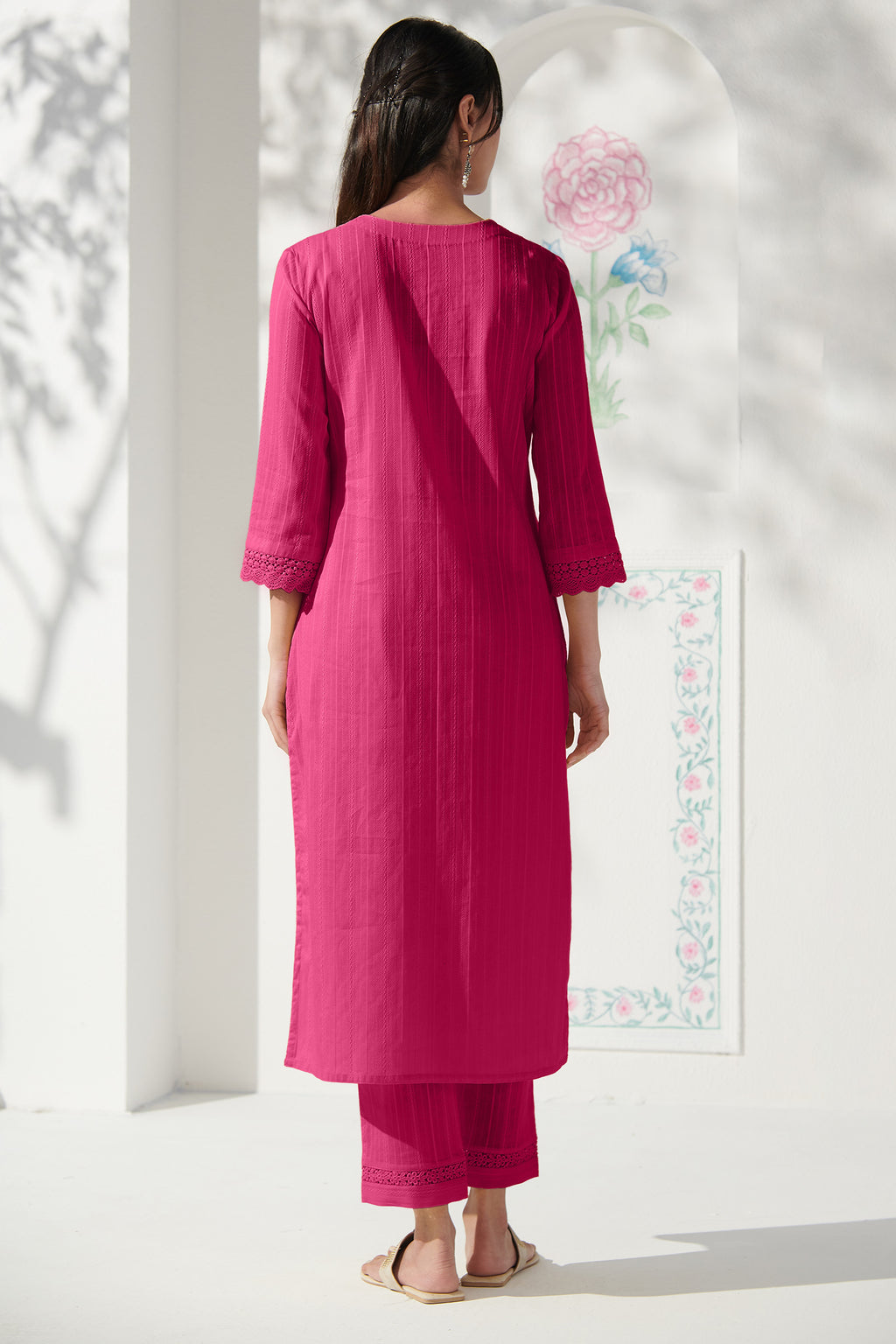 Surplus: Roza Farah Pink Kurta