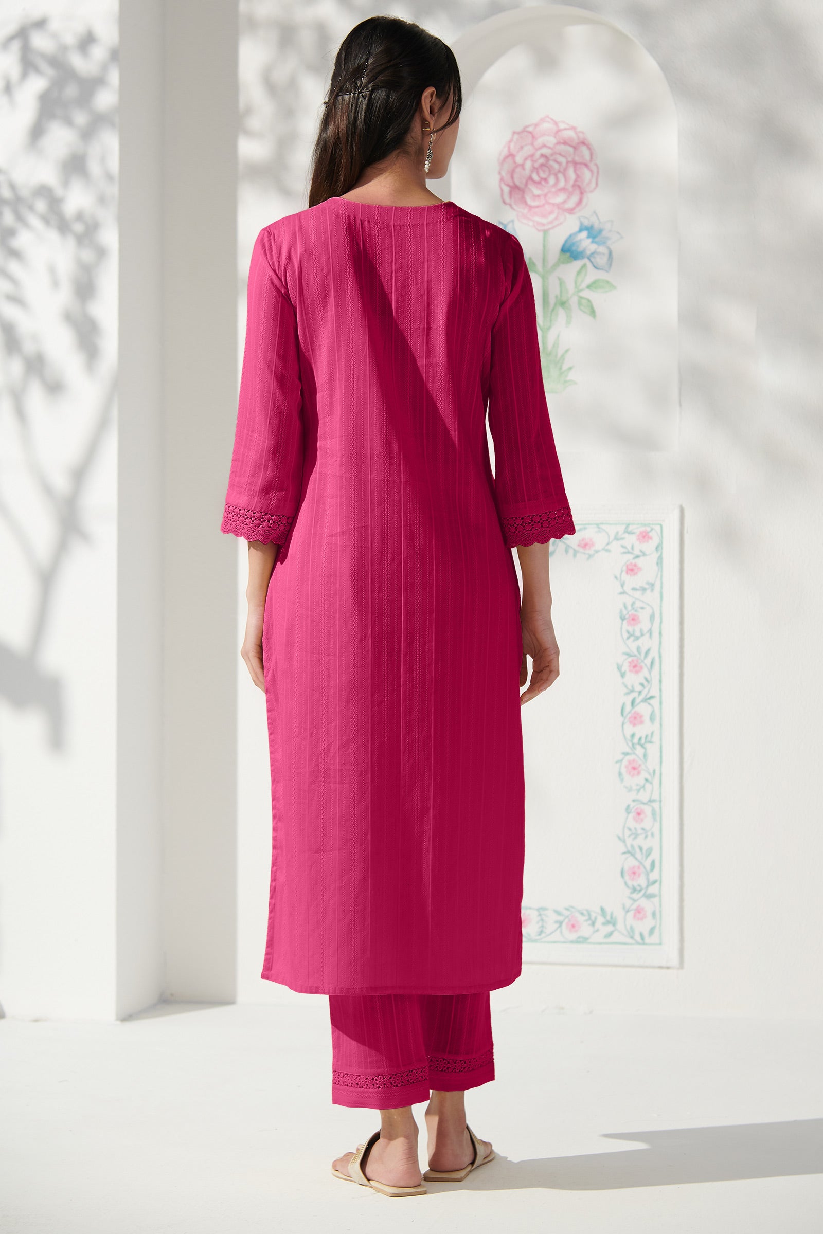 Surplus: Roza Farah Pink Kurta