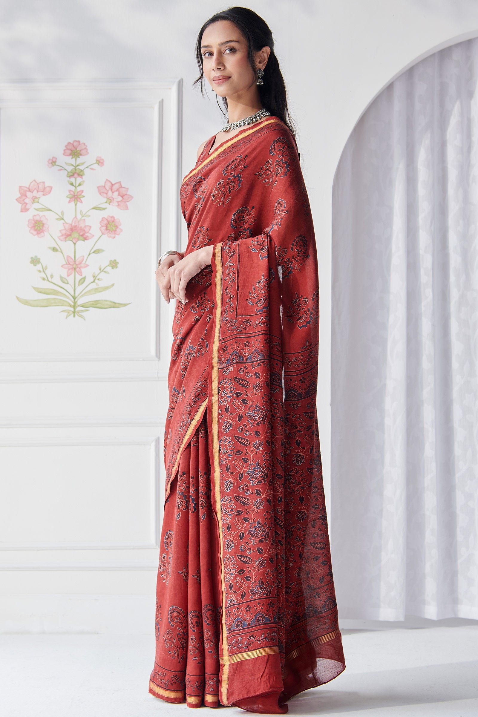 Sehra Zaria Ajrak Saree