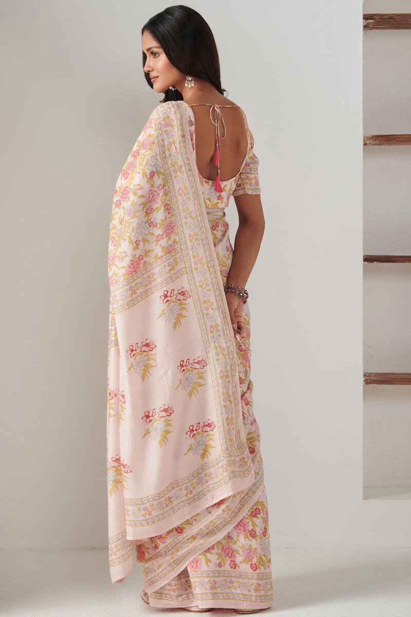 Nasrine Mahira Modal Sanganeri Saree