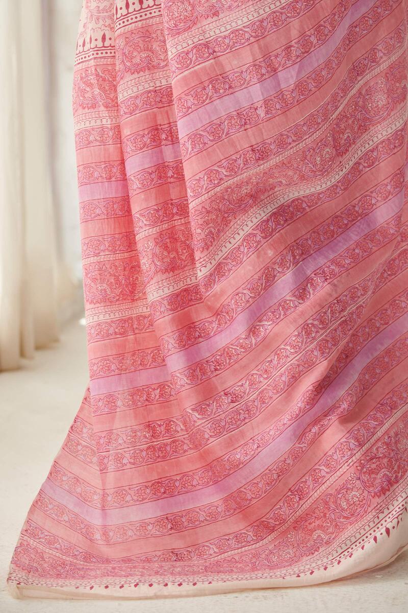 Nasrine Kiara Sanganeri Cotton Silk Saree