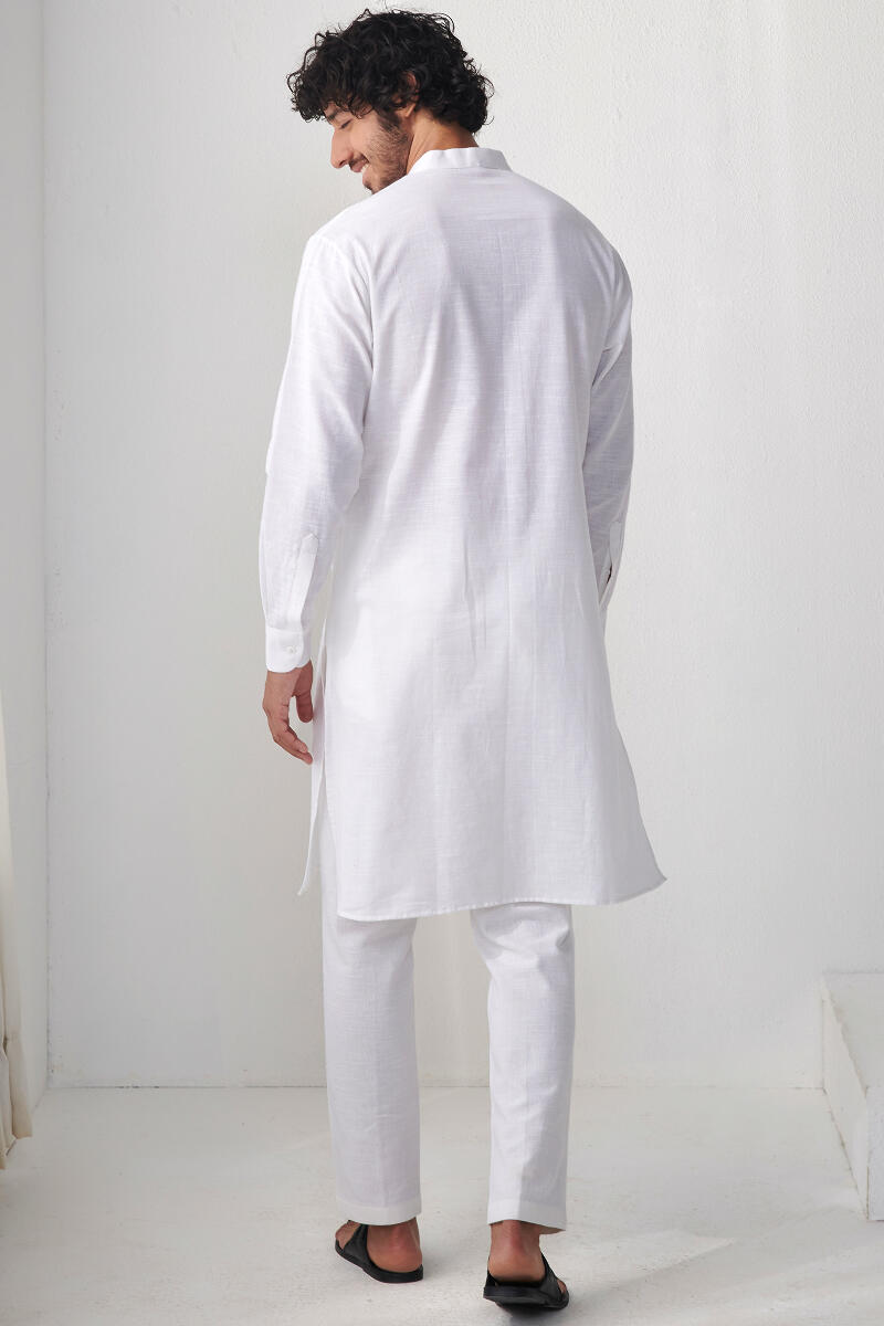 Zaid White Handloom Kurta