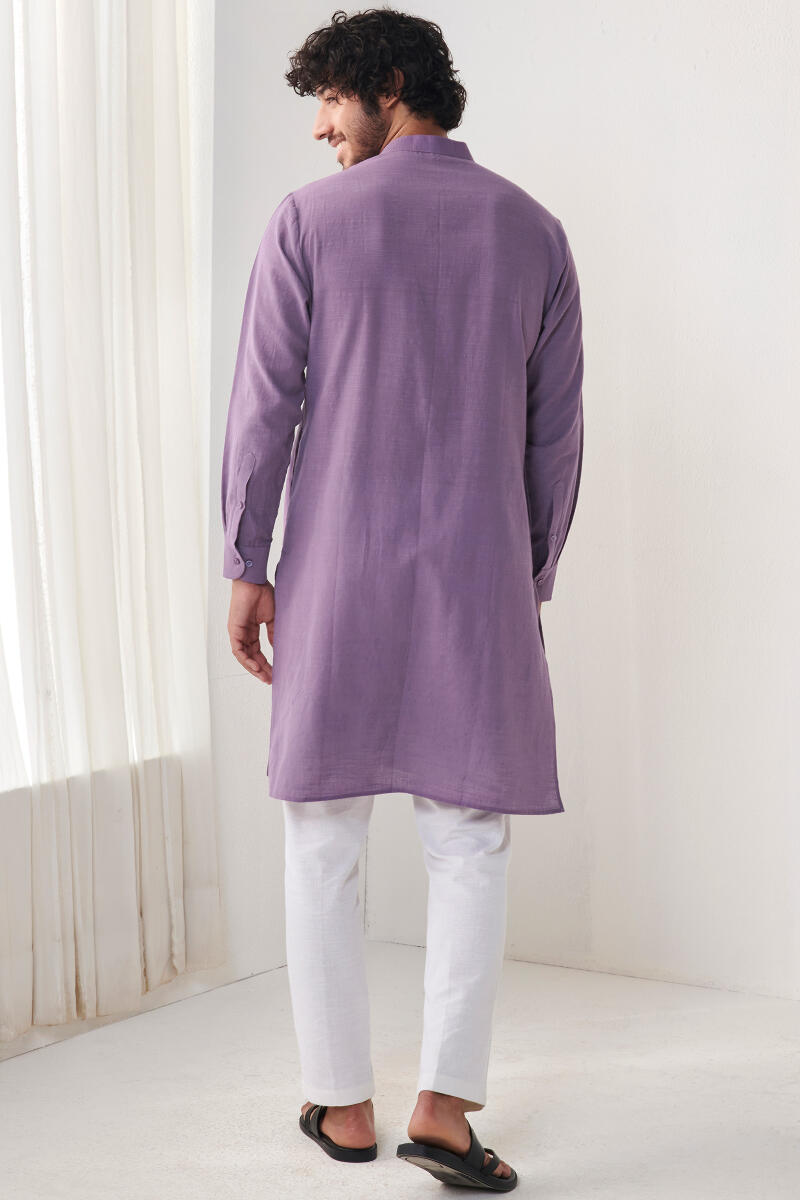 Zaid Purple Handloom Kurta