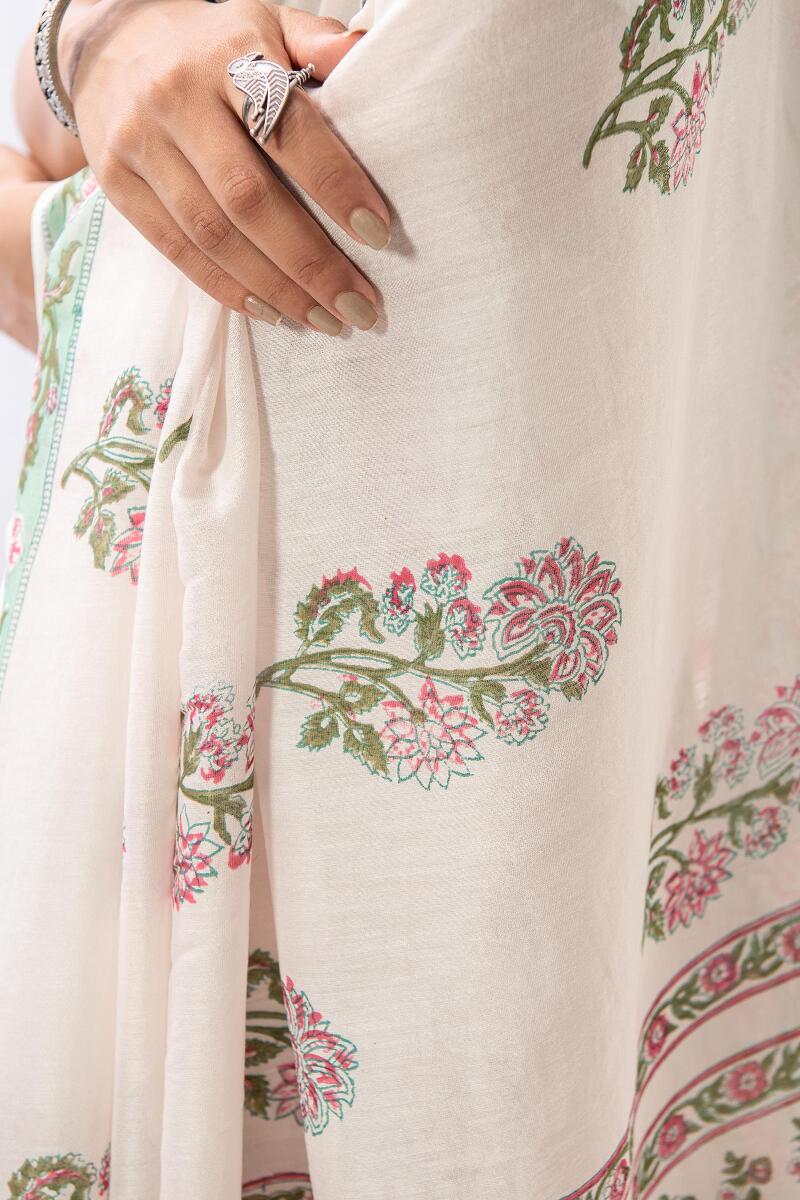 Nasrine Aiza Chanderi Sanganeri Saree