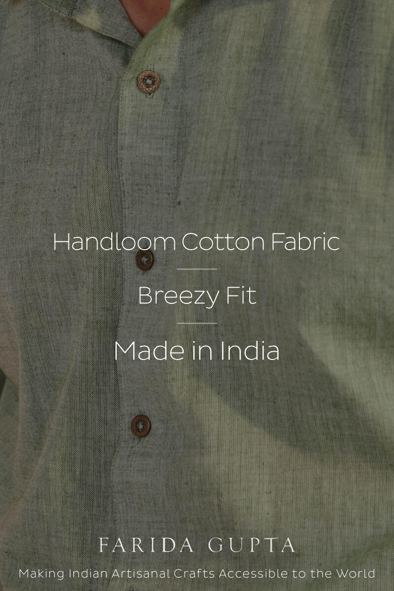 Zaid Sage Green Handloom Shirt