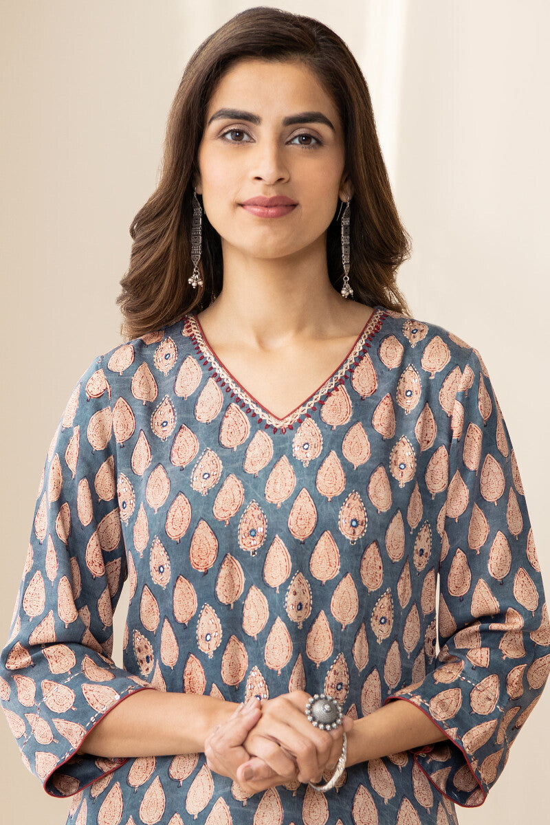 Shirin Jahan Modal Bagru Kurta