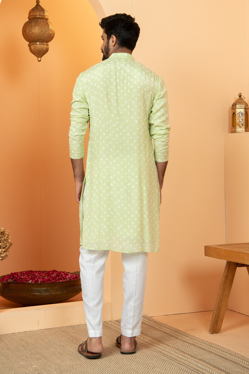 Shirin Zuhaid Green Bandhej Kurta