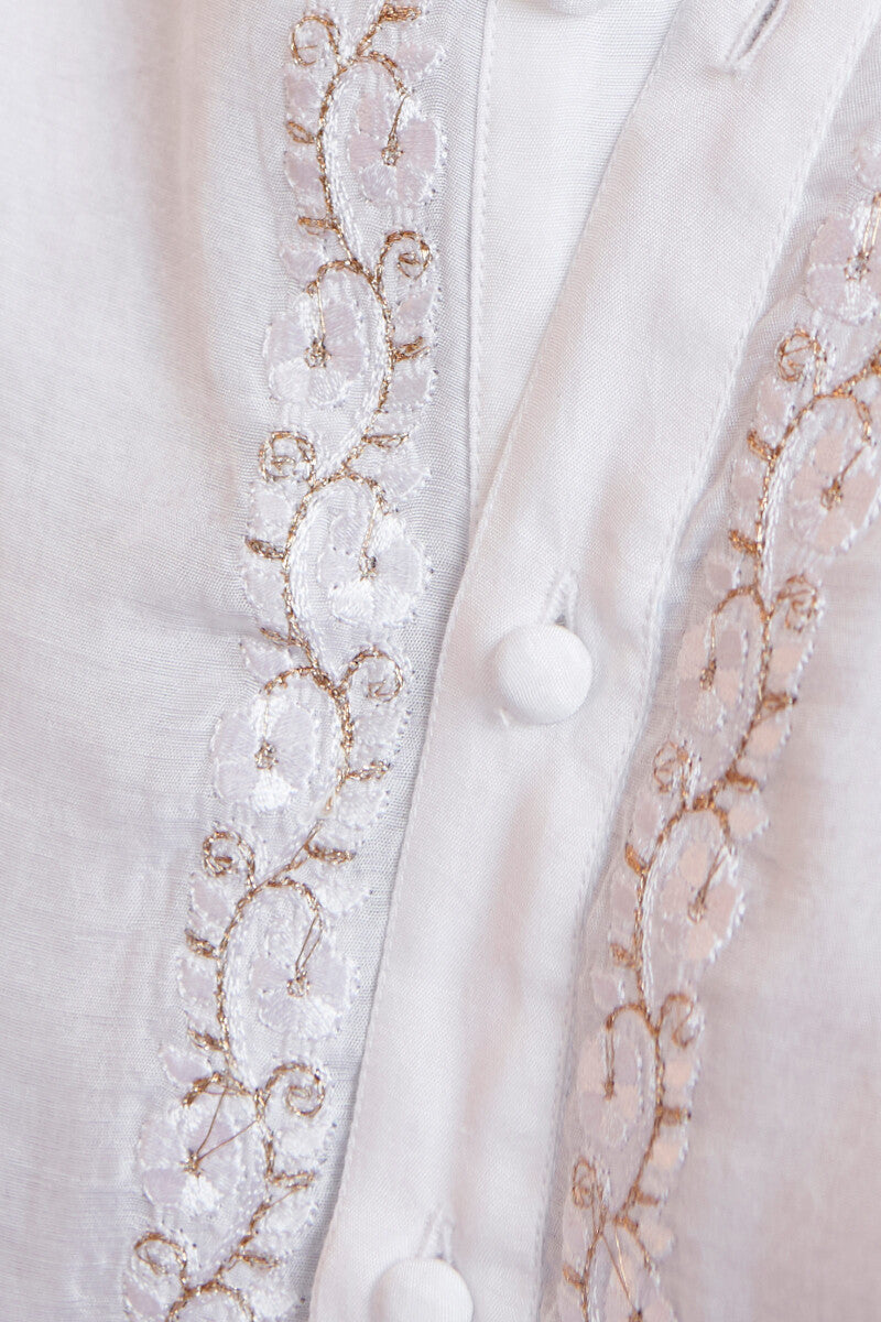 Shirin Rehan White Modal Kurta