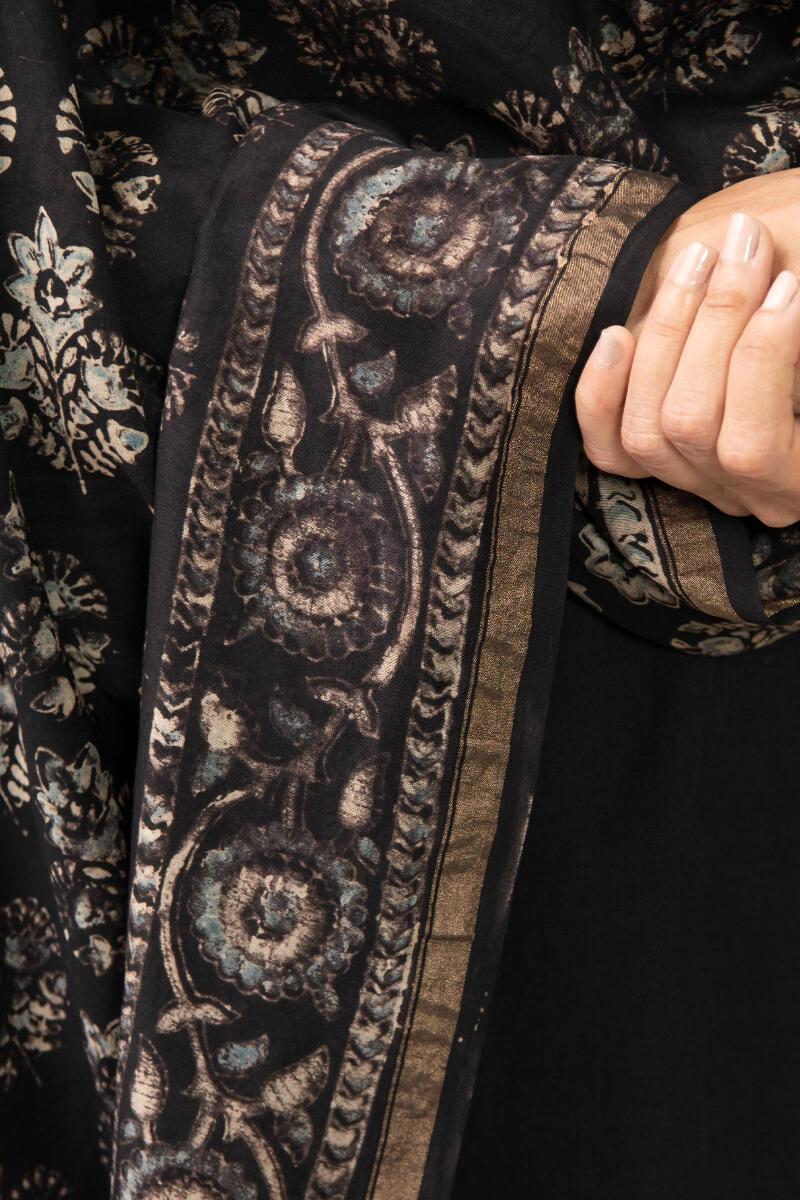 Nasrine Mehnaz Ajrak Chanderi Dupatta