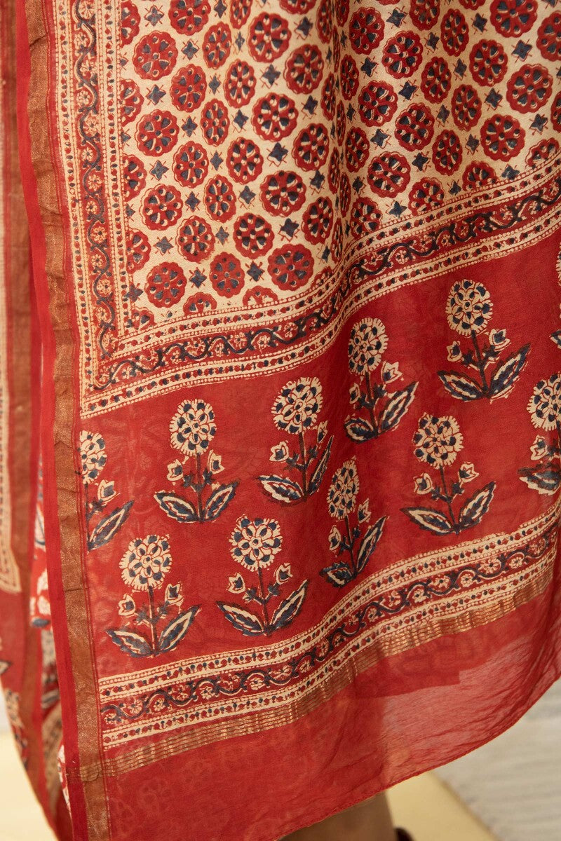 Sehra Darya Bagru Chanderi Dupatta