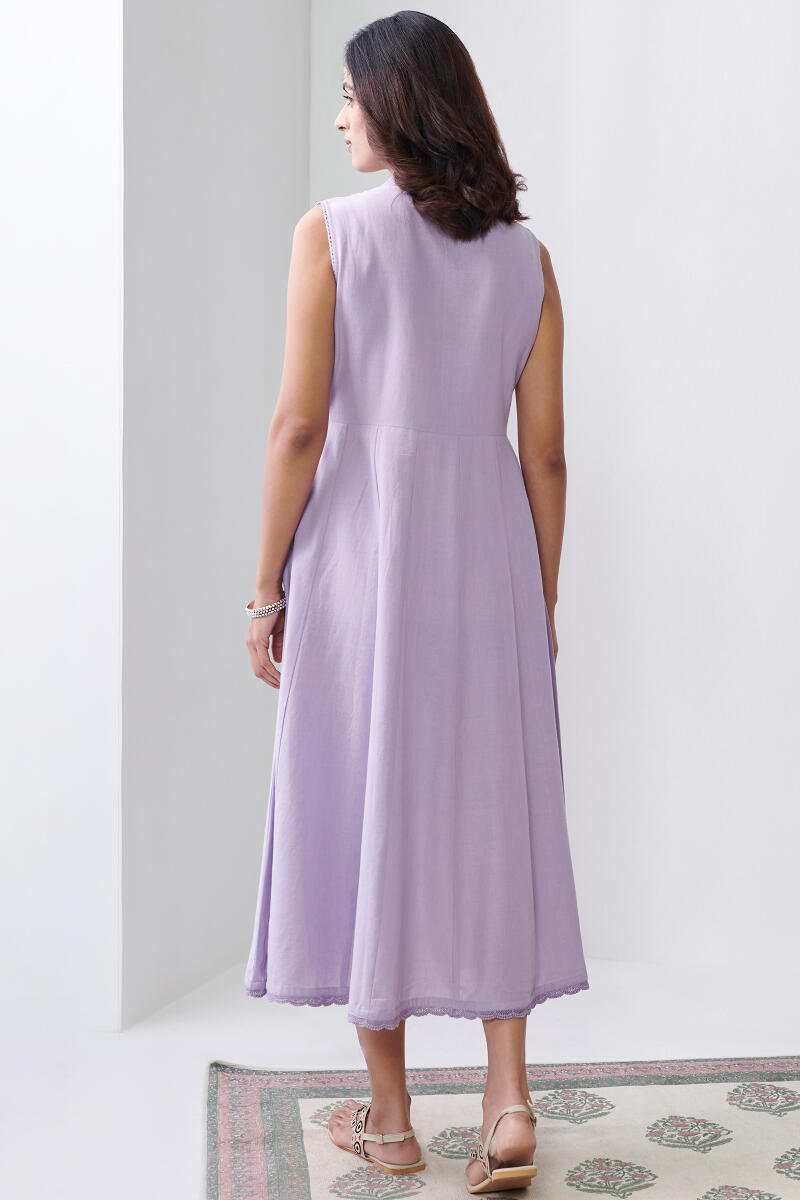 Roza Sabia Lilac Handloom Dress