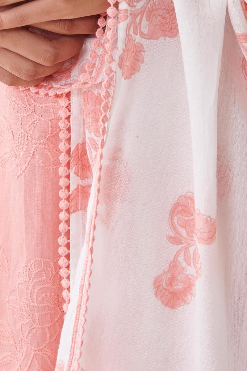 Falak Suhana Pink Sanganeri Dupatta