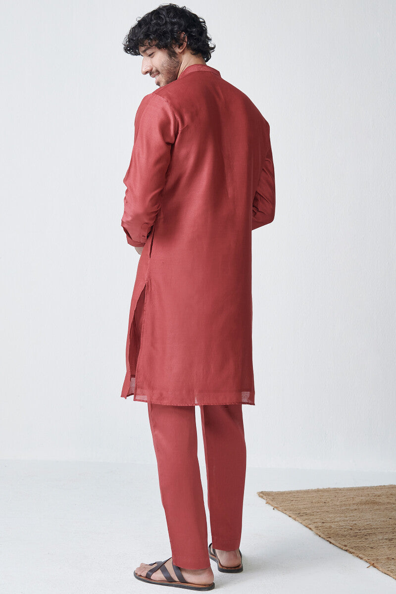 Shirin Arsh Red Chanderi Kurta