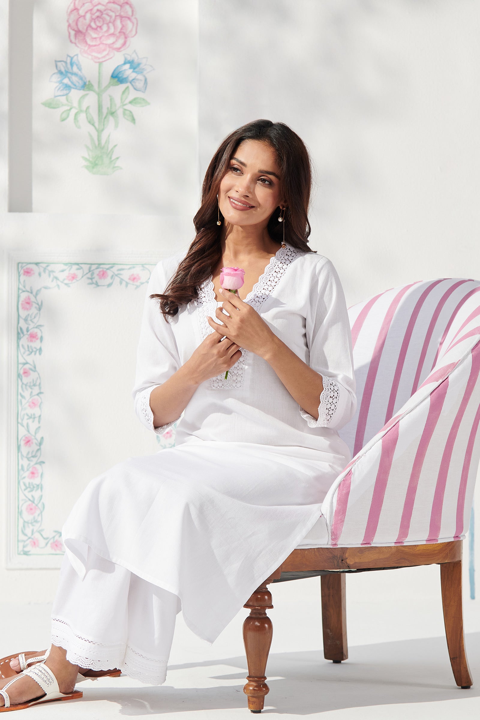 Surplus: Roza Rahima White Kurta