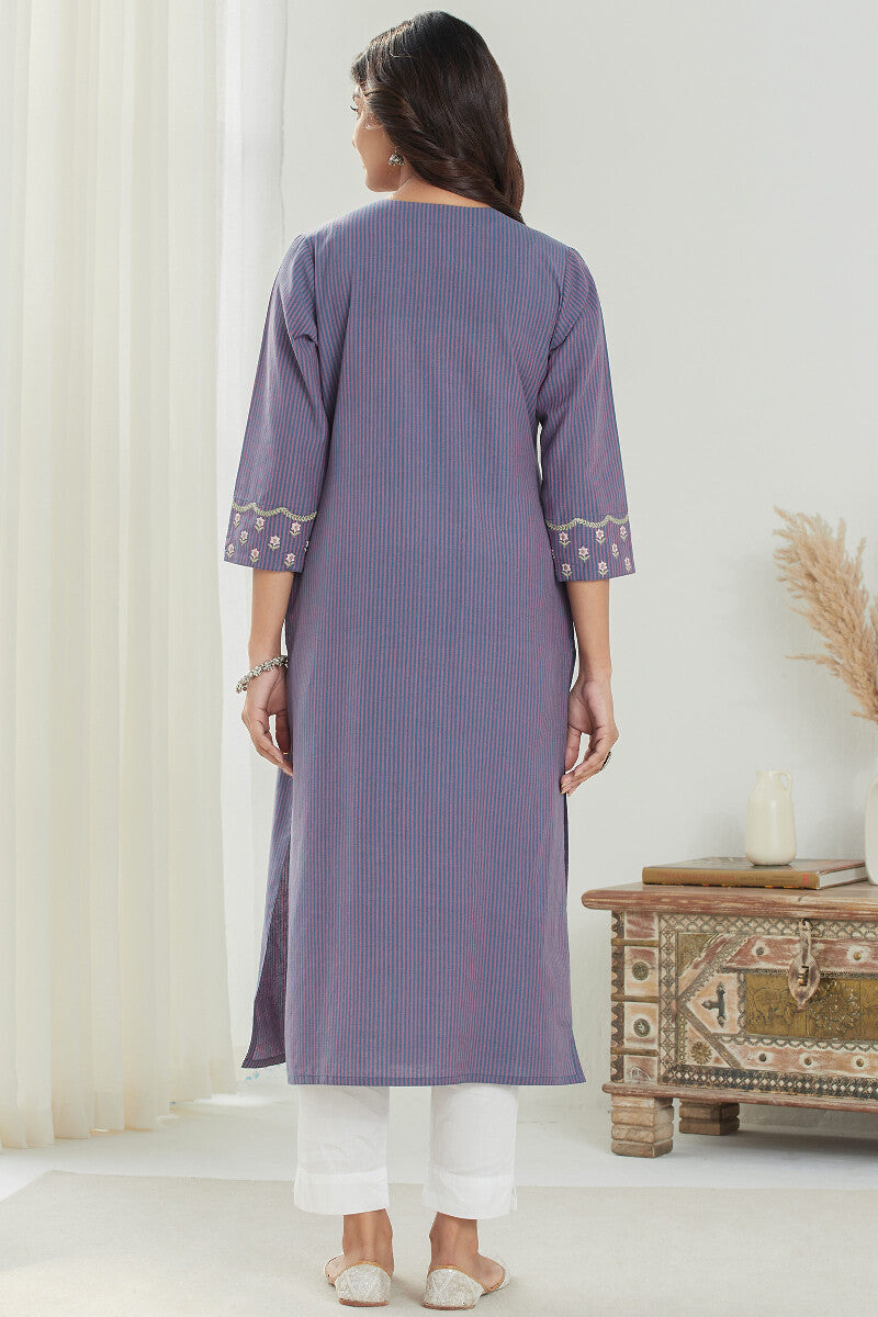Naadirah Jia Purple Handloom Kurta