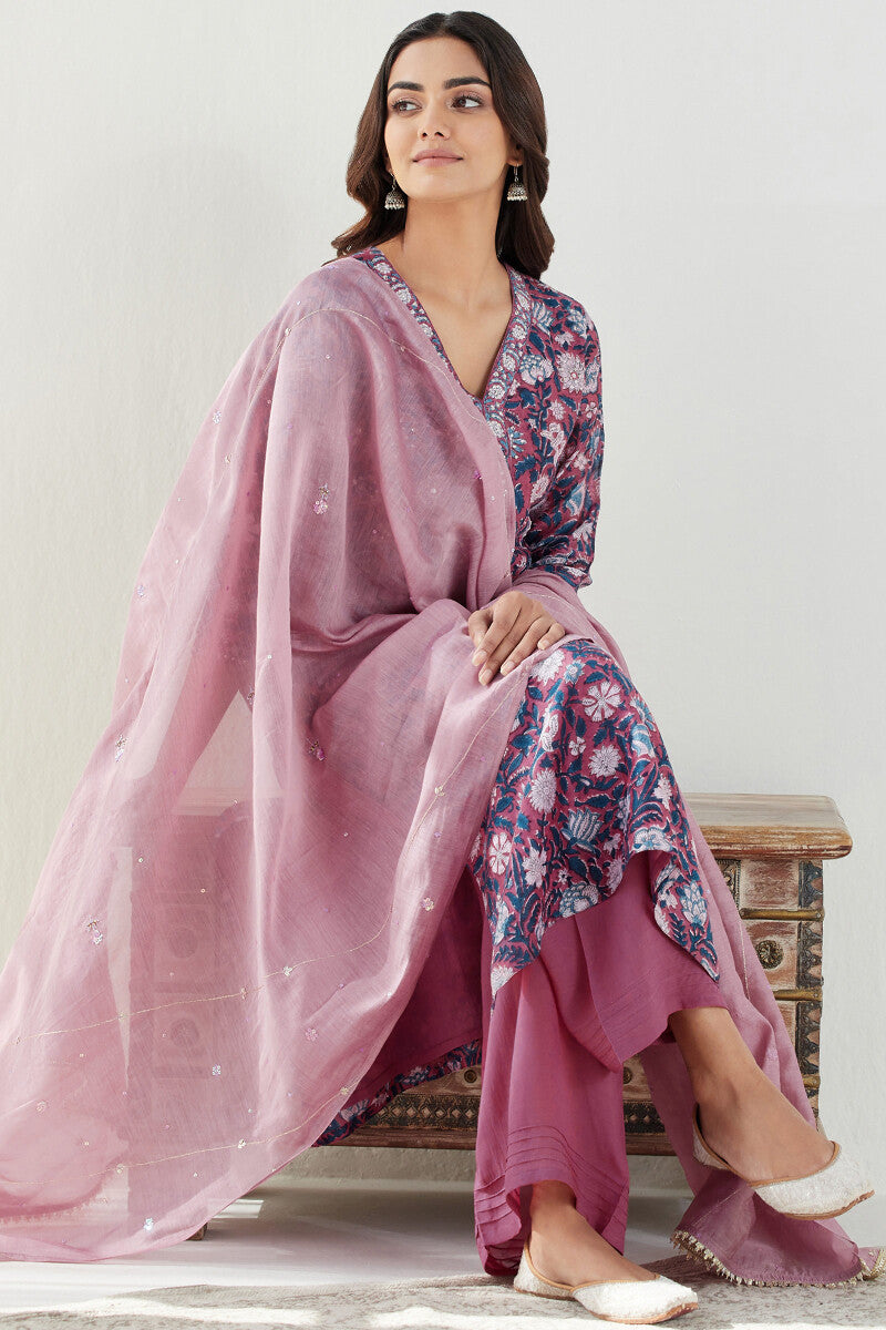 Gauhar Nazma Sanganeri Chanderi Kurta