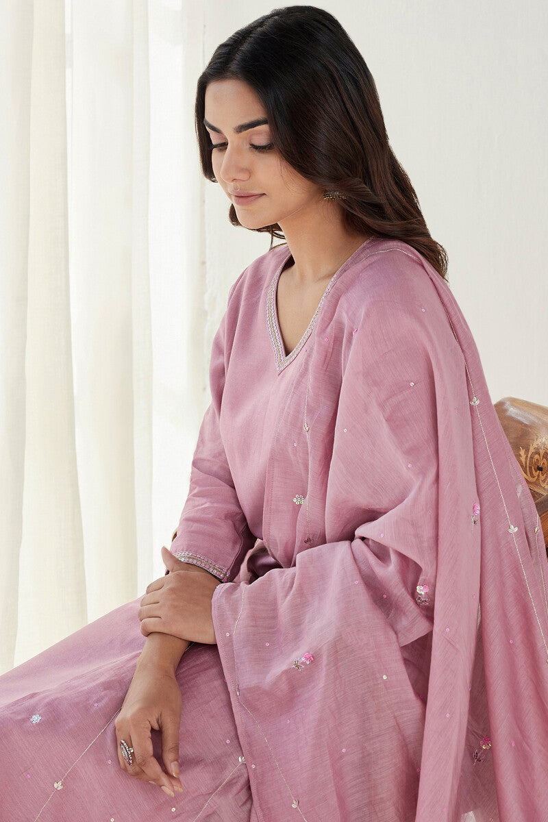 Gauhar Maira Lavender Chanderi Kurta