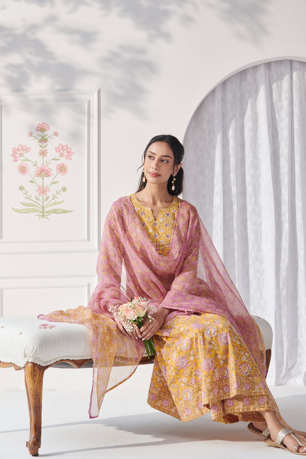 Gulbahar Rosana Sanganeri Kurta