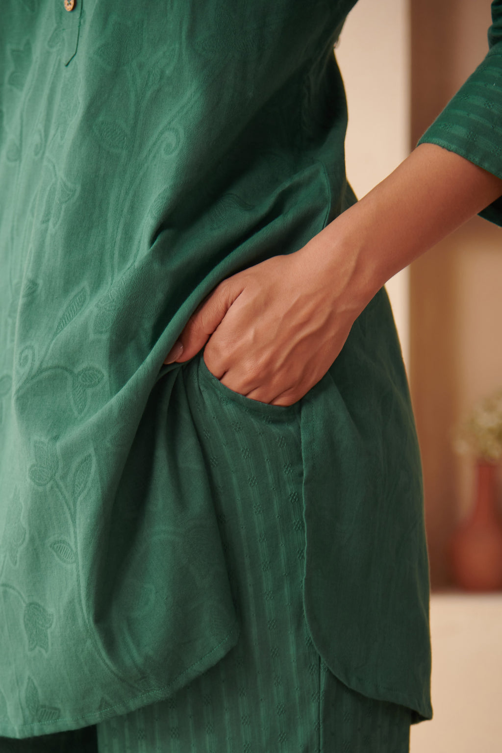 Roza Amira Teal Green Co-Ord Set