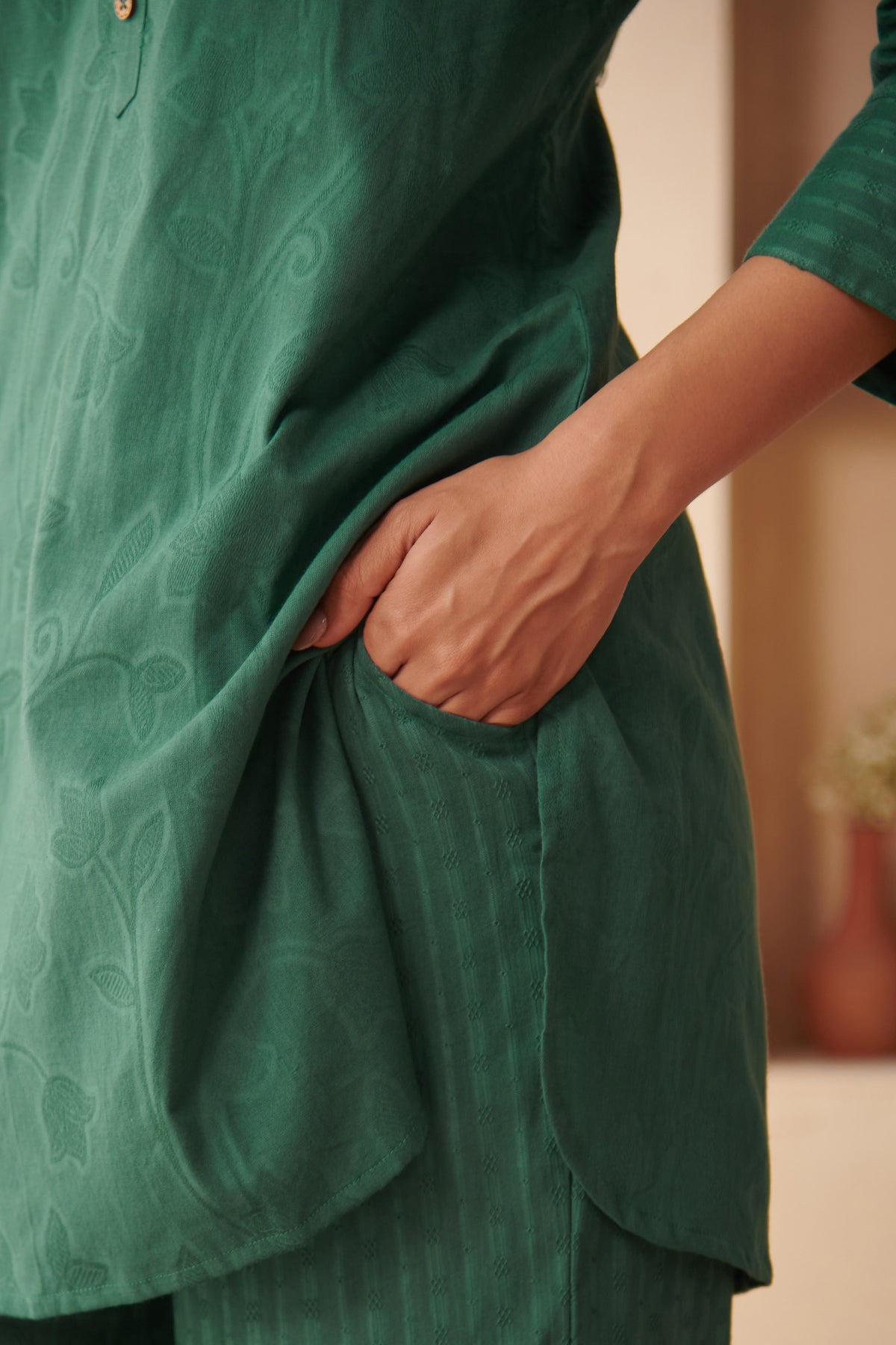 Roza Amira Teal Green Co-Ord Set