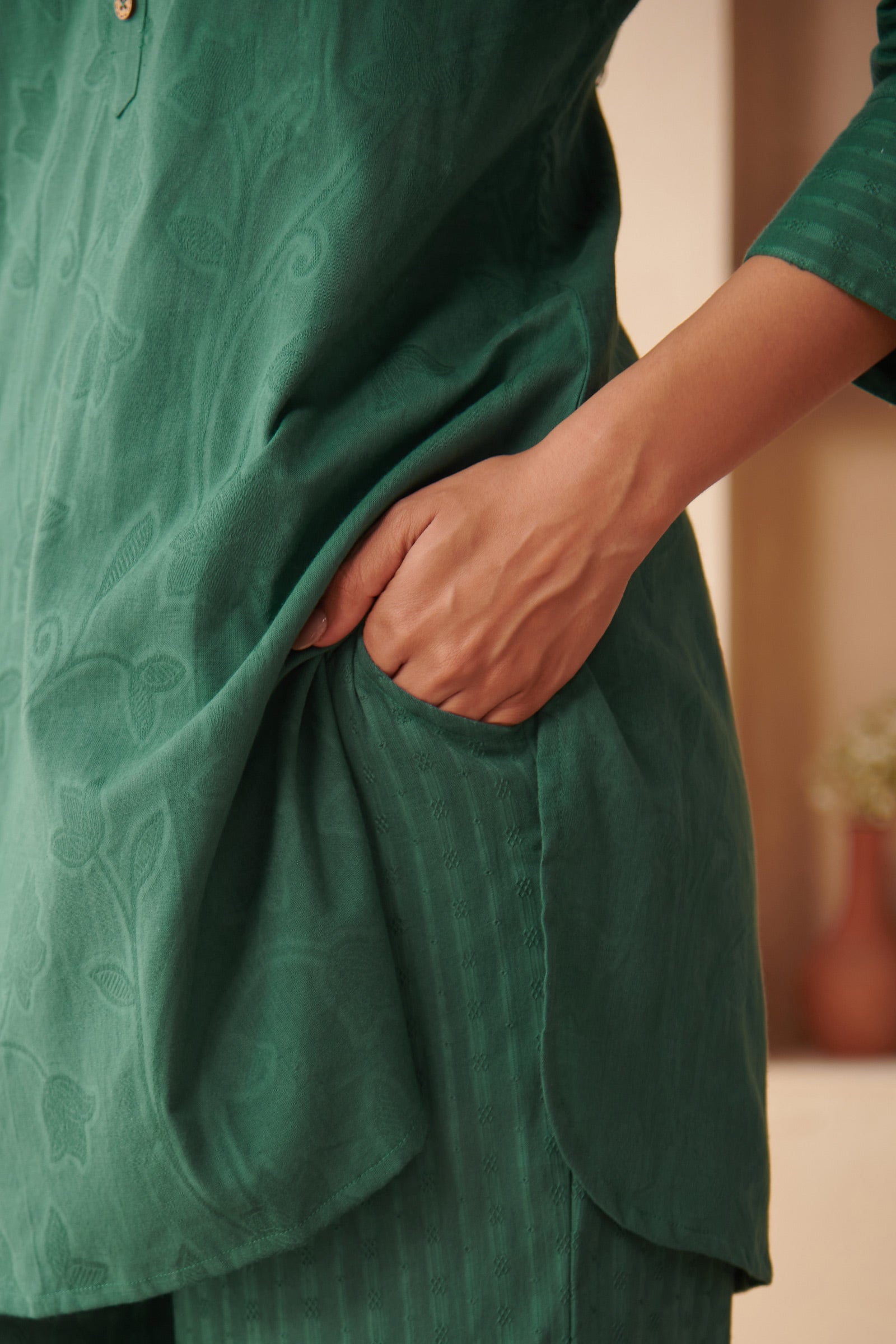 Roza Amira Teal Green Co-Ord Set