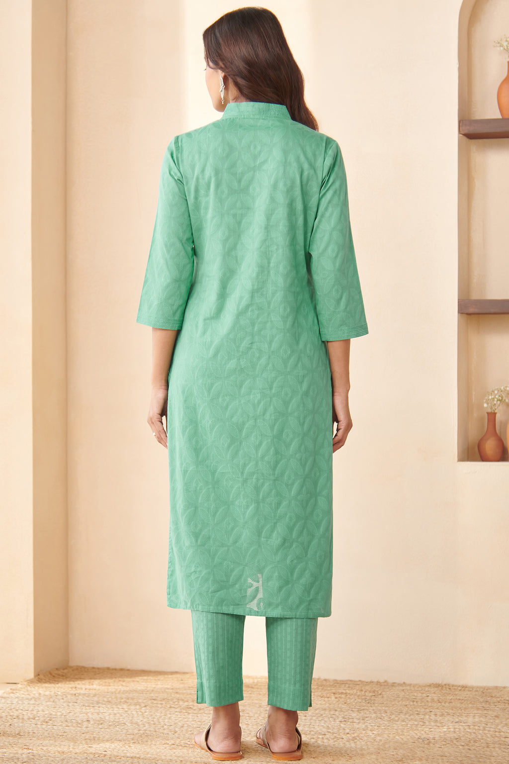Roza Maryam Sea Green Kurta