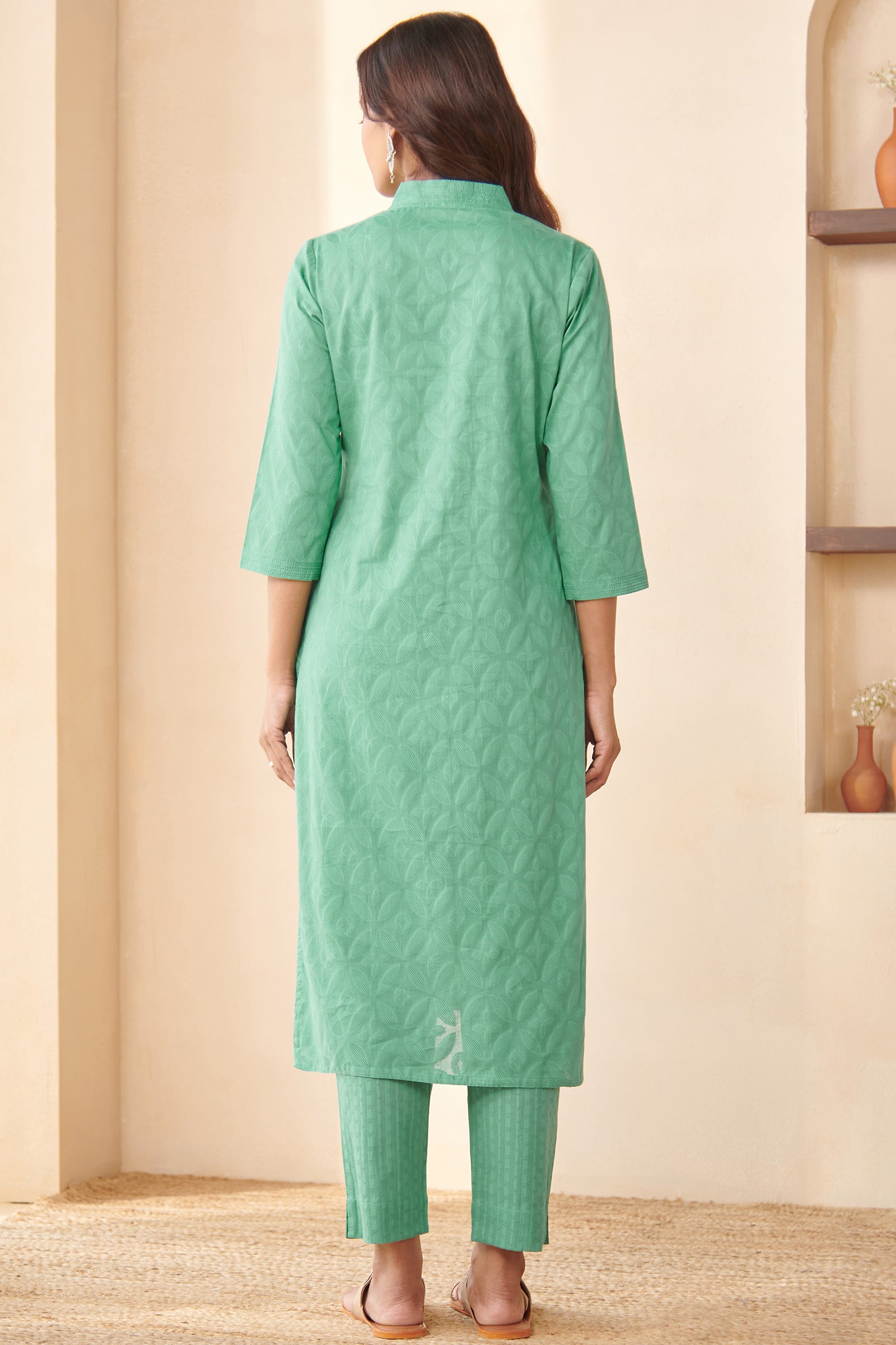 Roza Maryam Sea Green Kurta