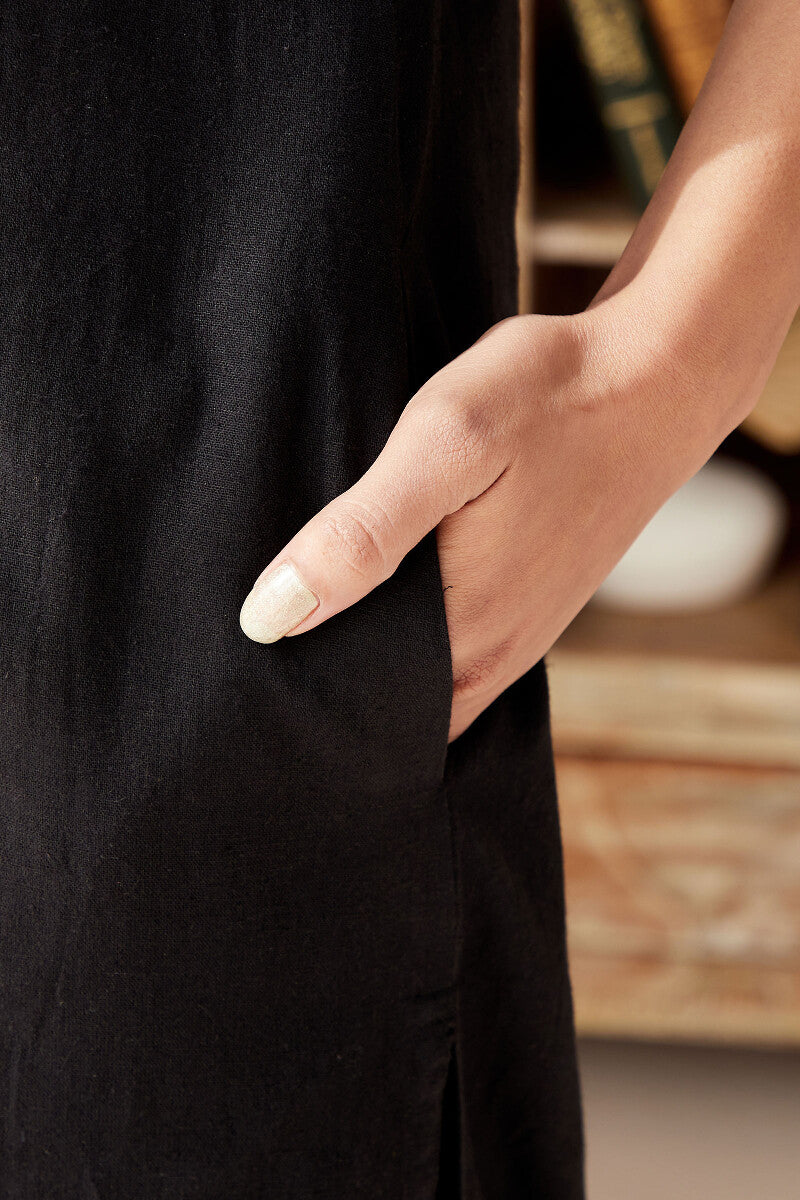 Roza Seher Black Kurta