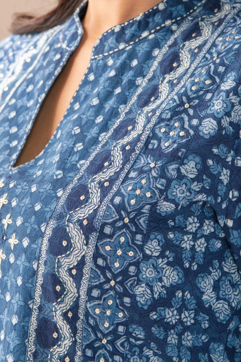 Sehra Nusrat Indigo Kurta