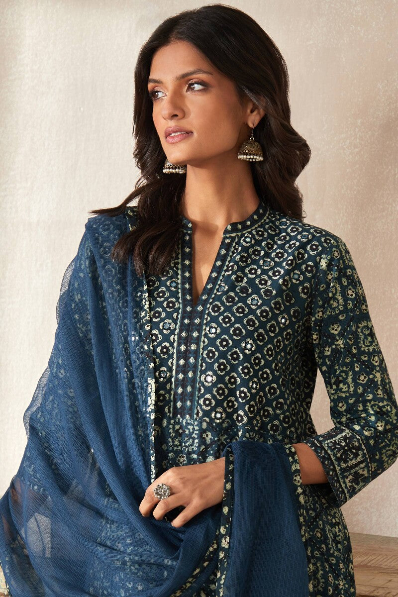 Sehra Mahi Bagru Kurta