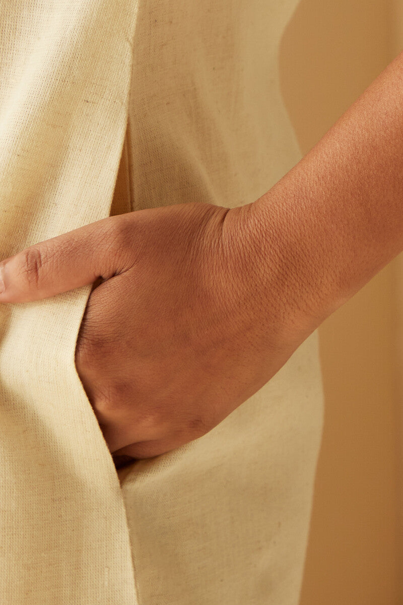 Roza Seher Cream Kurta