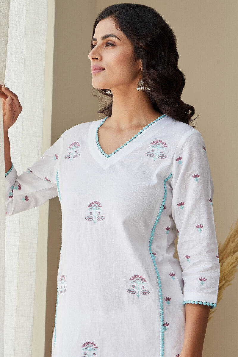 Nazm Sahira White Kurta