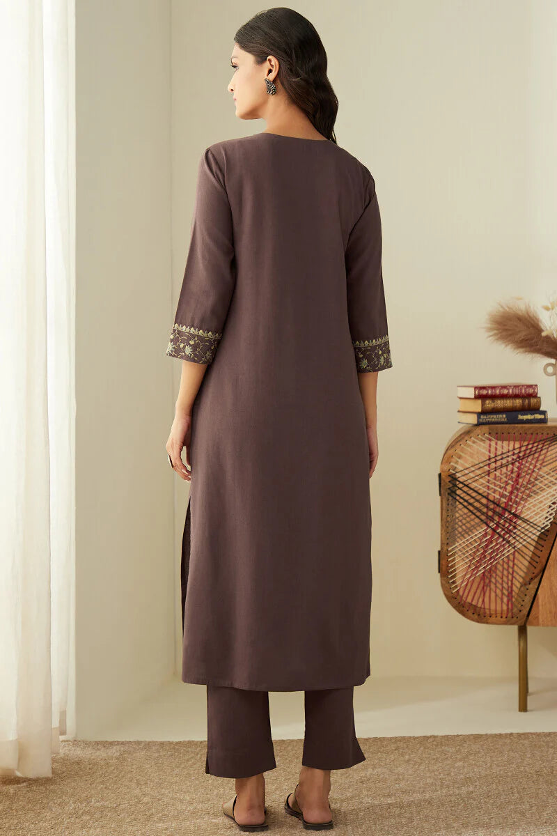 Roza Mahtab Brown Kurta