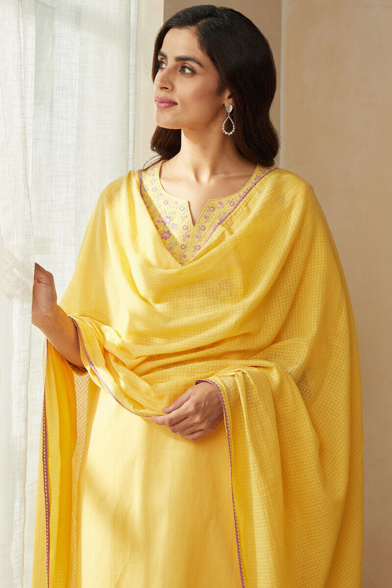 Roza Zoya Yellow Kurta
